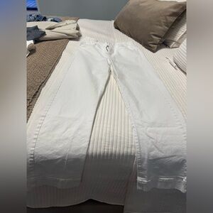 White Straight-Leg Pants